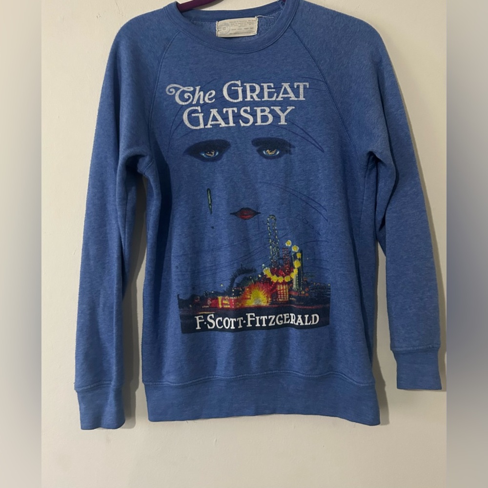 Out of Print Blue The Great Gatsby Crewneck Sweater